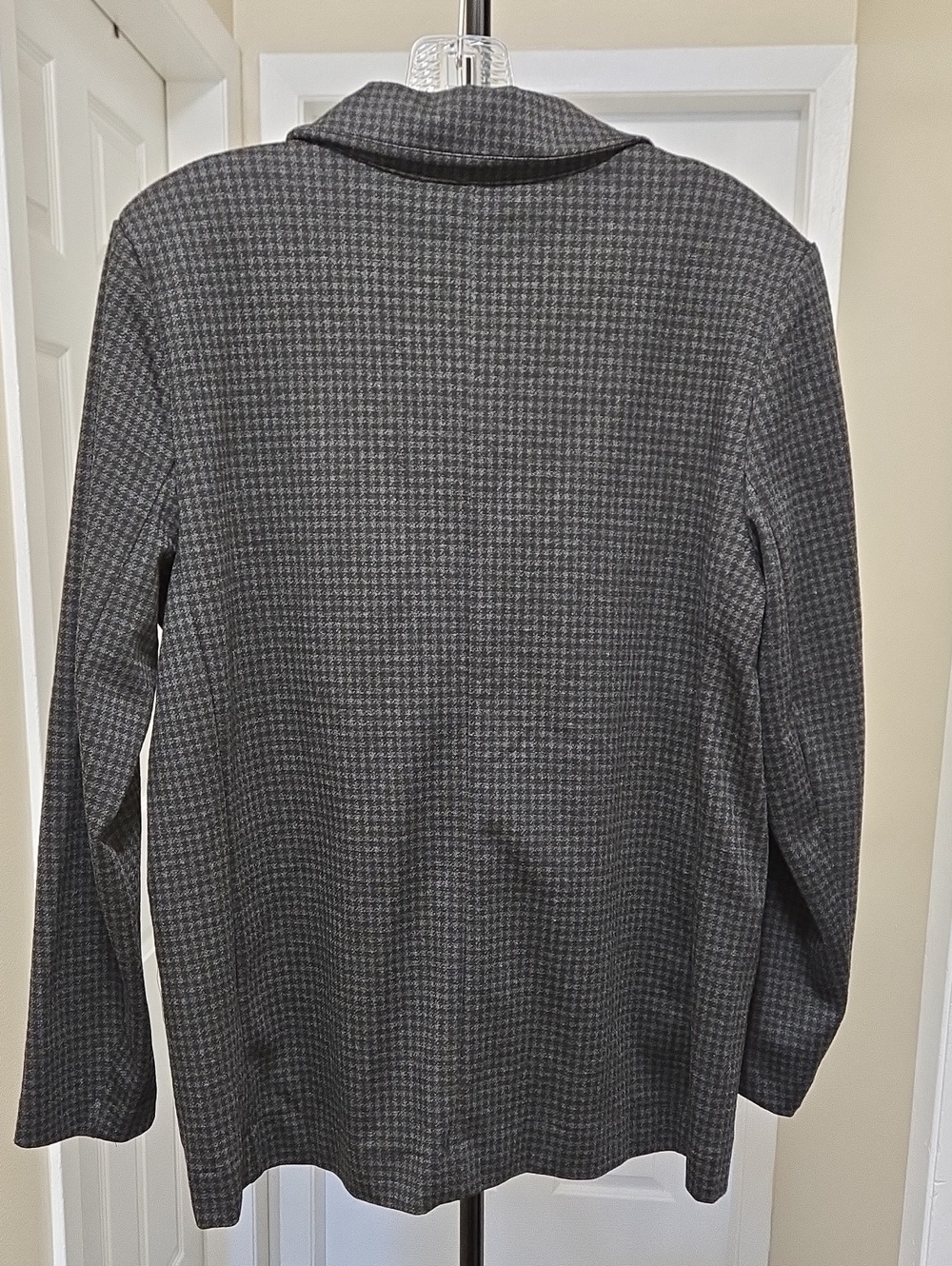 NWT Part Two Dark Charcoal Houndstooth Stretch Blazer Jacket Career Office Chic - Picture 9 of 10